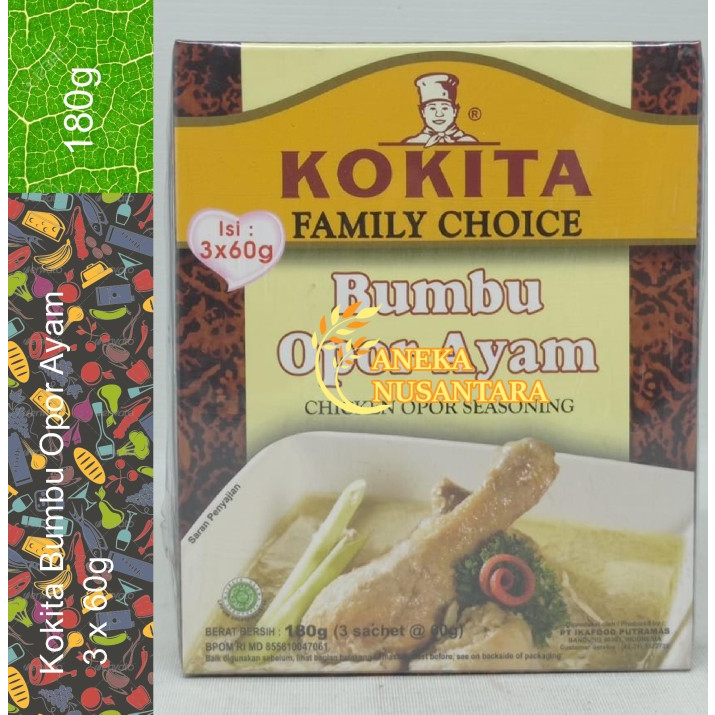 

Kokita Bumbu Opor Ayam Chicken Opr Seasoning Bumbu Instan 3 x 60g 180 gram