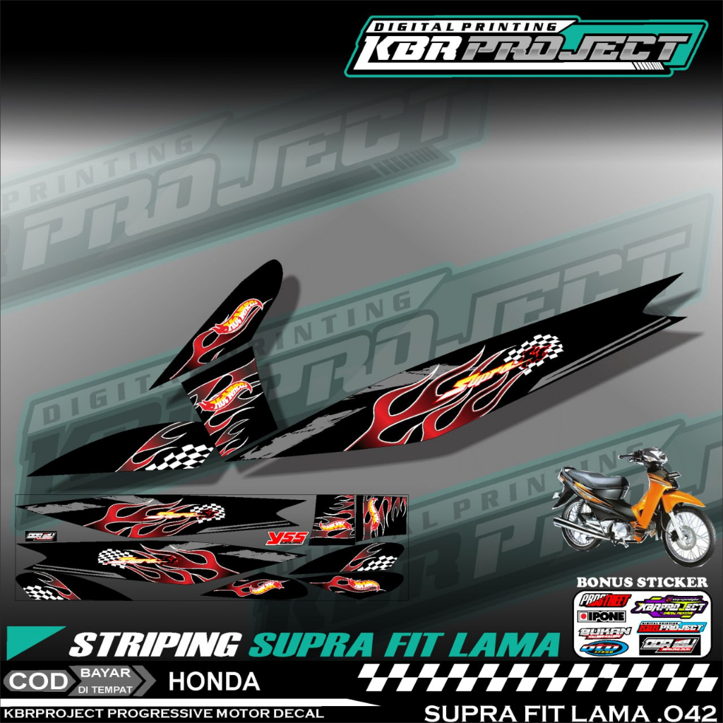 SUPRA FIT LAMA STIKER STRIPING PREMIUM MOTOR PREMIUM KEREN LIS VARIASI SUPRA FIT LAMA STIKER MOTOR H
