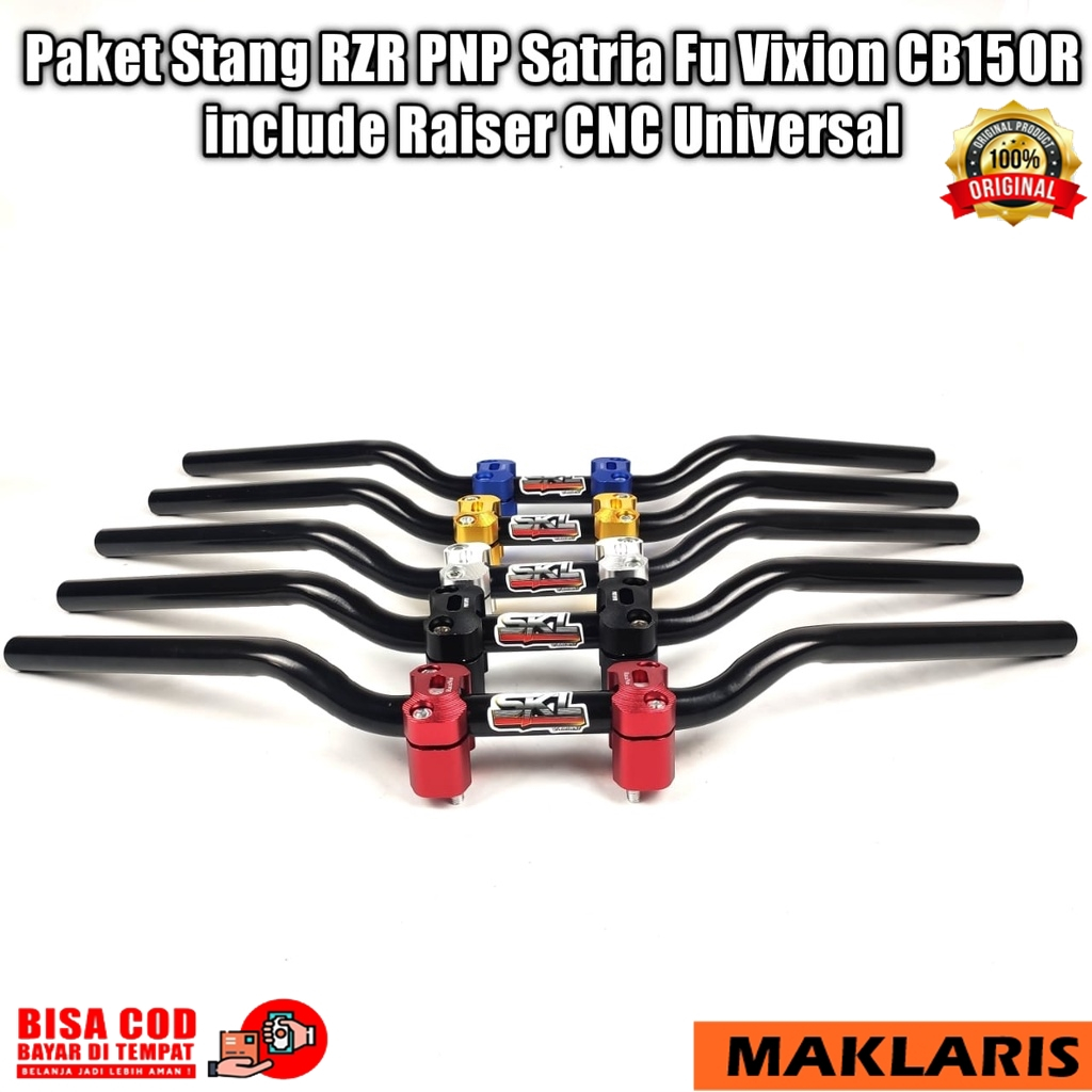 Paket Stang RZR Custom Balap Roadrace include Raiser CNC Universal Vixion CB150R Verza Tiger RX King