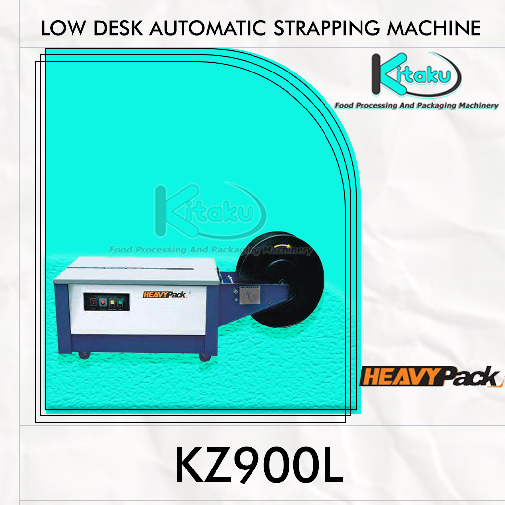Mesin Low desk automatic strapping machine KZ900L Heavypack