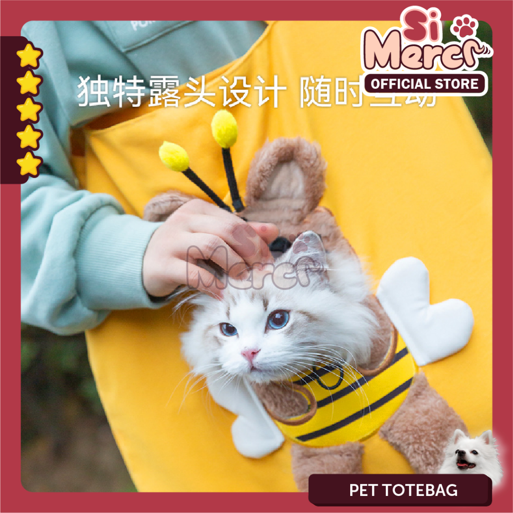 IK3 Tote Bag Canvas Anjing Kucing / Pet Carrier Kucing Anjing Lucu / Pet Cargo / Pet Backpack