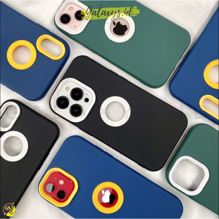 New Soft Case Silicone Pop Circle Hybrid dual Colour Casing Full Cover For iPhone 7 Plus 8 Plus 7+ 8