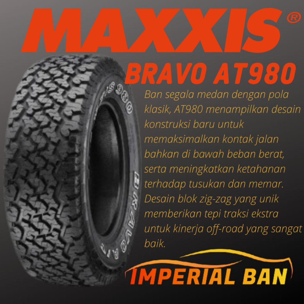 265/60 R18 MAXXIS AT 980  Ban Mobil Fortuner Pajero