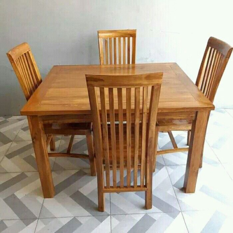 kursi makan balero jepara set jati murah
