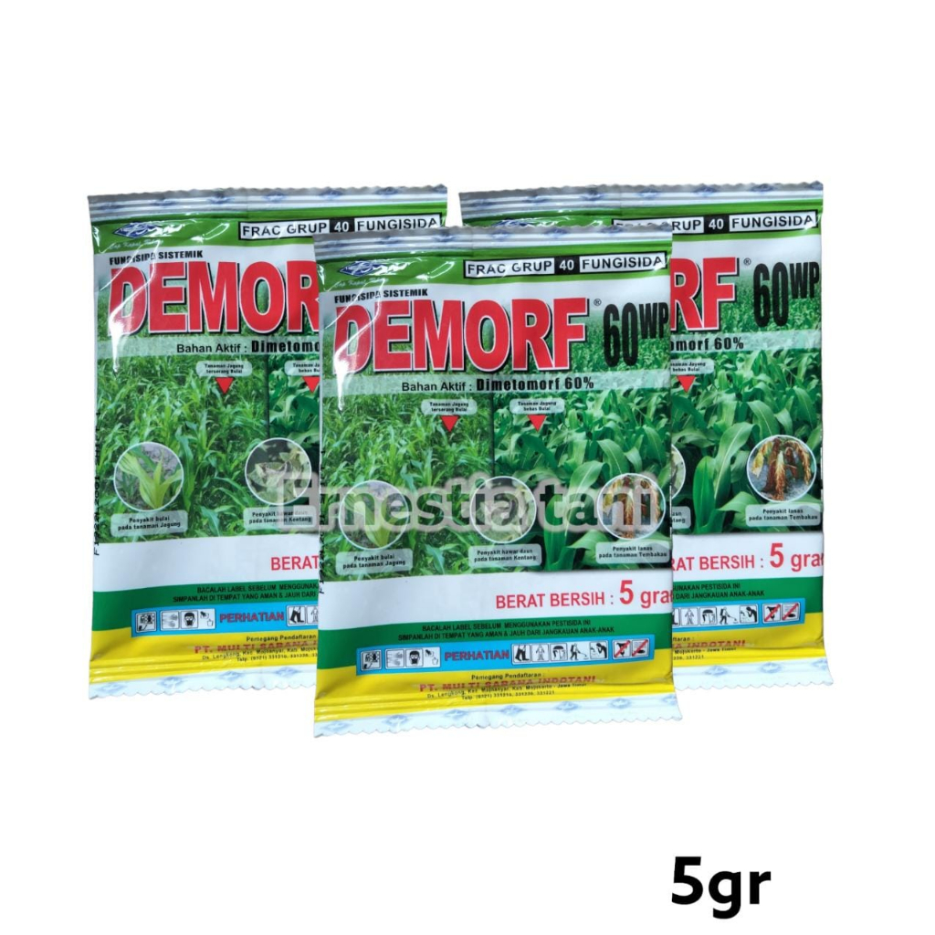 DEMORF 60WP 5 gr Fungisida Sistemik Demotomorf 60% Cegah Busuk Tanaman Cap Kapal Terbang