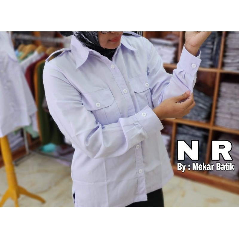 Baju Dinas Seragam Putih Wanita PDH ASN PNS