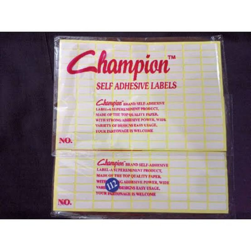 

Label Champion No.112