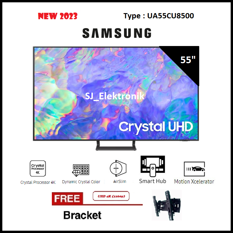 (KHUSUS LUAR KOTA) Braket + LED TV Samsung 55CU8500 - 55 Inch CU8500 Smart TV Crystal UHD