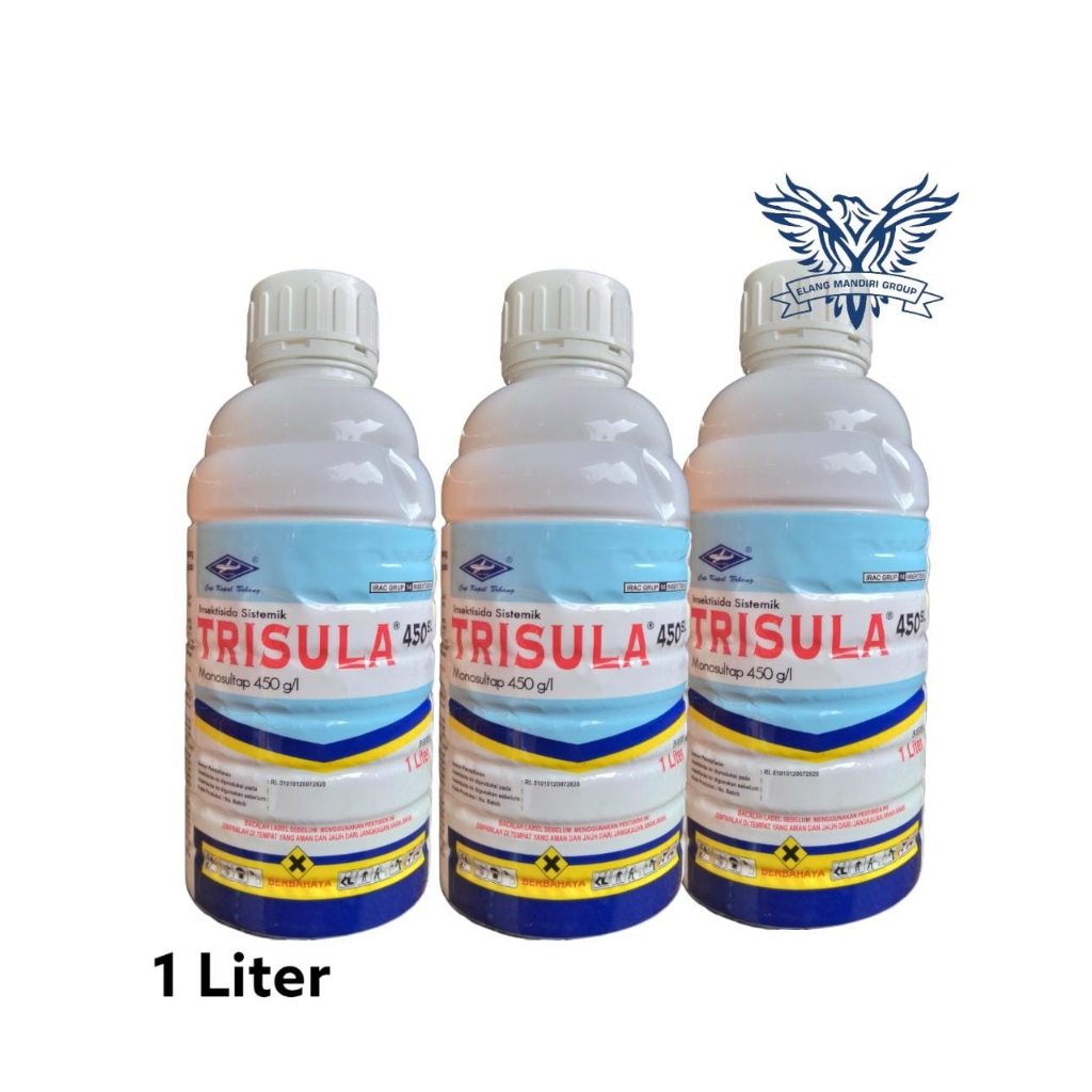 Trisula 450SL 1 Liter Insektisida Sistemik Monosultap 450 g/l Basmi Hama Ulat Grayak Kutu daun Hama 