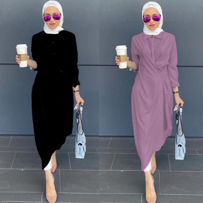 Lauren Tunic - Bahan Premium Torino Loose Import Tunik Bestseller Highquality Motof Polos