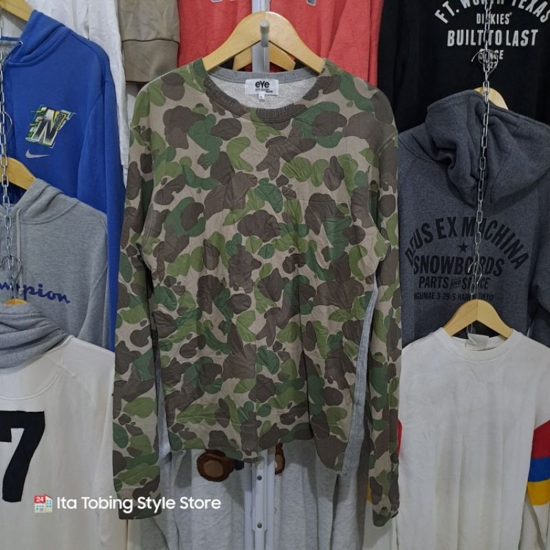 Sweater Crewneck Camo 2 Tone EYE Junya Watanabe x Comme Des Garçons