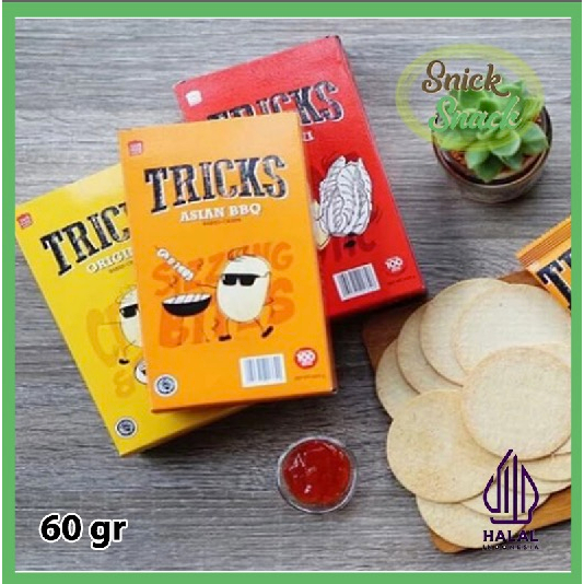 

Tricks Potato Crisps 60 gr Biskuit Kentang Rasa Original Kimchi Asian BBQ isi 4 Sachet