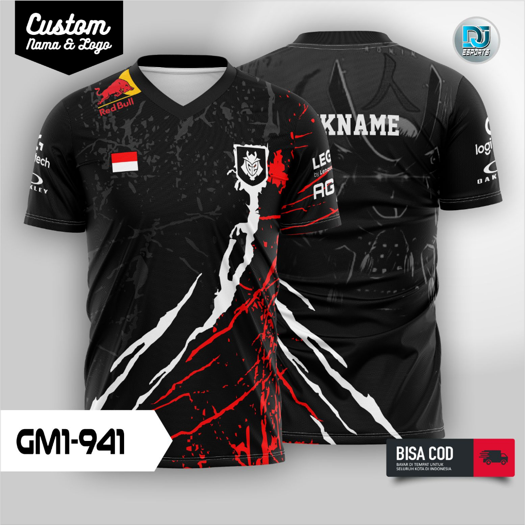Baju Jersey Gaming Esports Anak Dan Dewasa Mobile Legend Free Fire Pubg Codm Full Priniting & Sublim