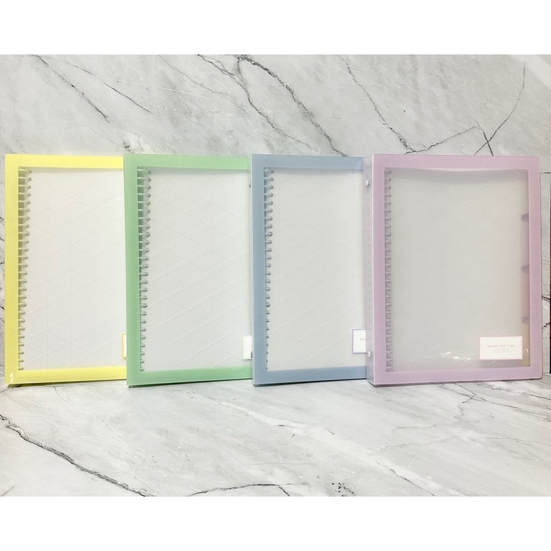 Binder Pastel Binder estetik binder lucu Binder aesthetic binder koreamotif geometrik transparant uk