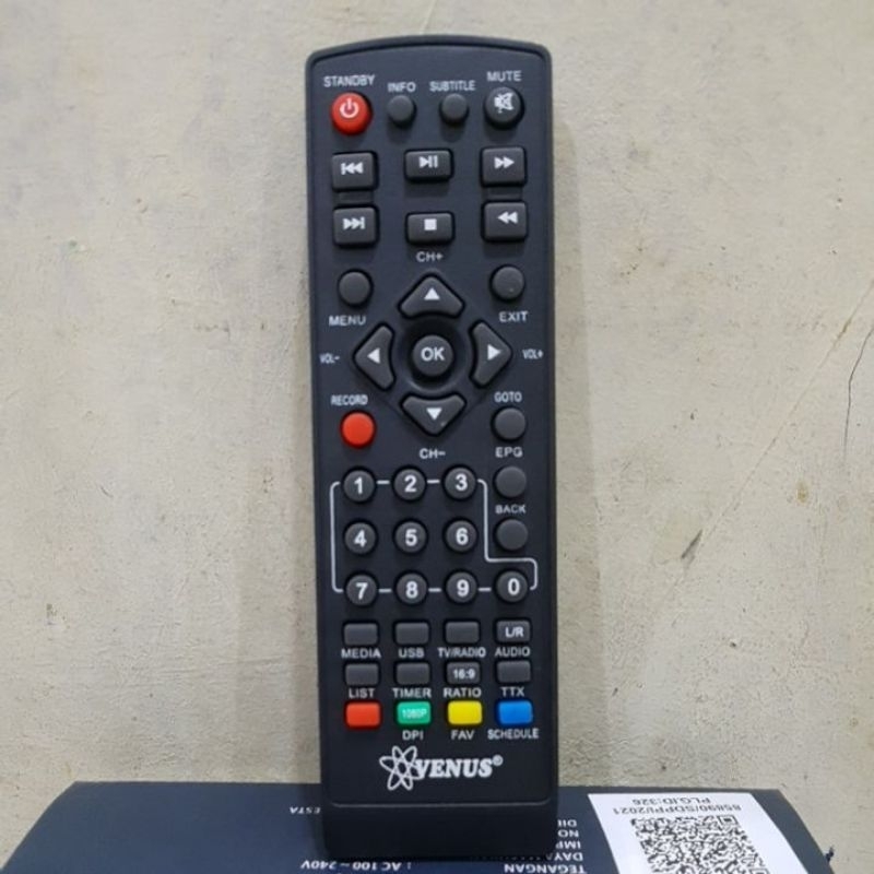 REMOTE SET TOP BOX DVB-T2 VENUS NEW BRIO