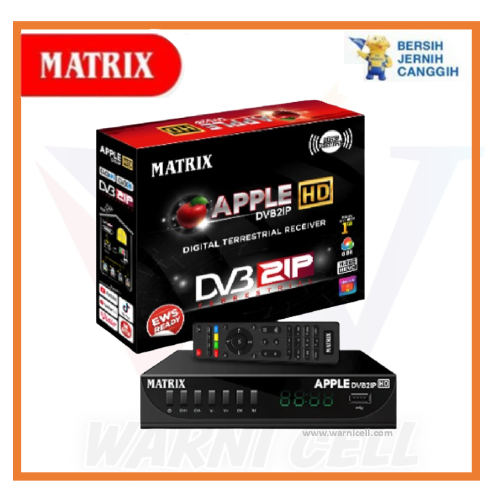 Set Top Box DVB2IP Tv Digital Matrix Apple Merah New Original Termurah