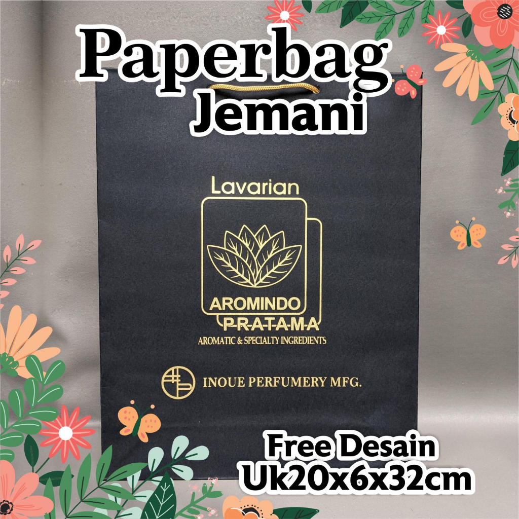 

Custom Paper bag Skincare warna hitam murah FREE DESAIN