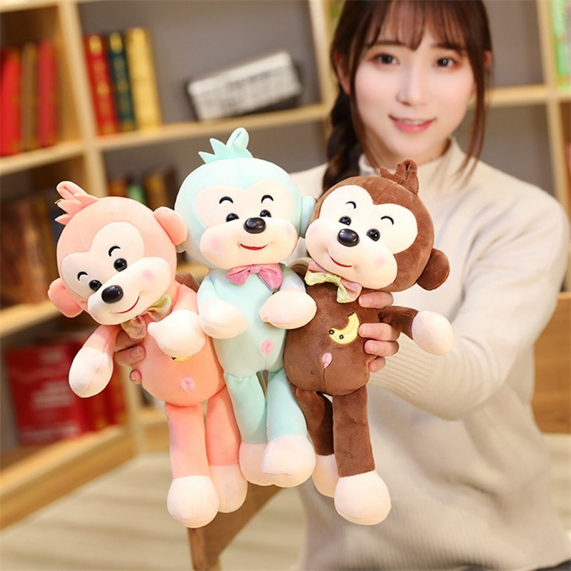 Monkey Chinos Doll / Boneka Monkey Chinos Lucu Imut Bahan Yelvo Lembut Ukuran 30 Cm