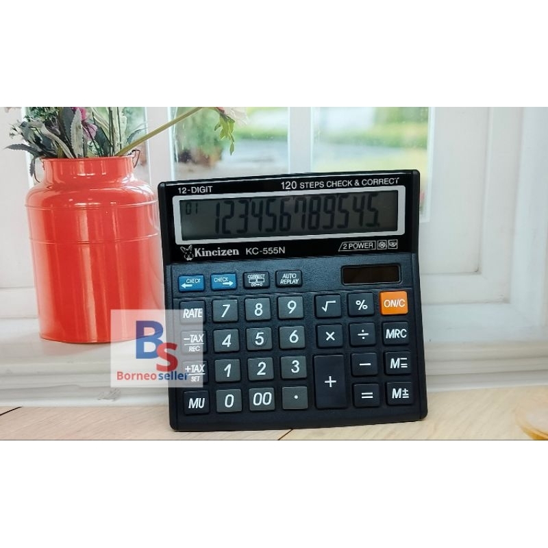 

Kalkulator Meja Dagangan -Calculator Dangang Ukuran sedang Kincizen CT -555N 12Digit