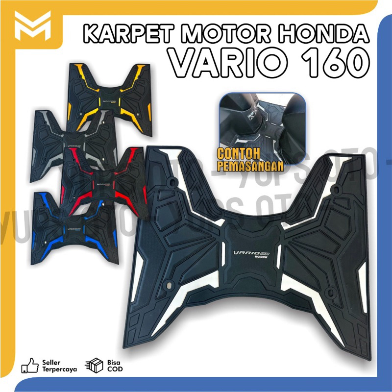 KARPET VARIO 160 ABS CBS PIJAKAN KAKI DEPAN MOTOR HONDA CLICK 2022 2023 AKSESORIS VARIASI KARPET ALA