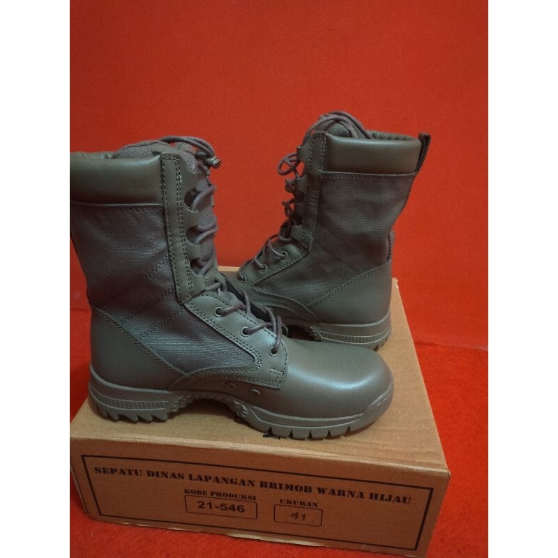 SEPATU PDL BHIJAU BRIMOB, SEPATU BATTLE HIJAU BRIMOB POLRI