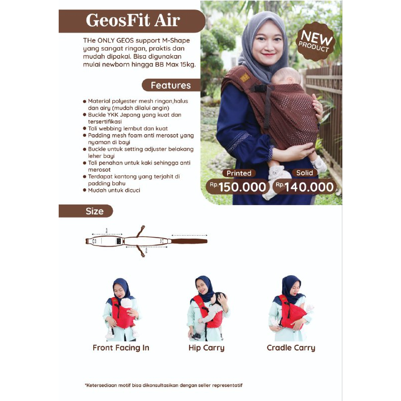 GEOSFIT AIR CUDDLE ME GENDONGAN BAYI M SHAPE