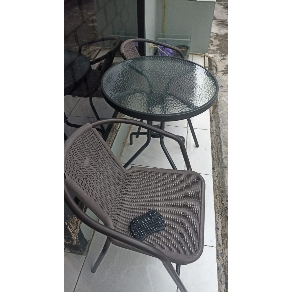 Kursi Set Meja Bulat Santai Teras Indoor Outdoor Ace Hardware