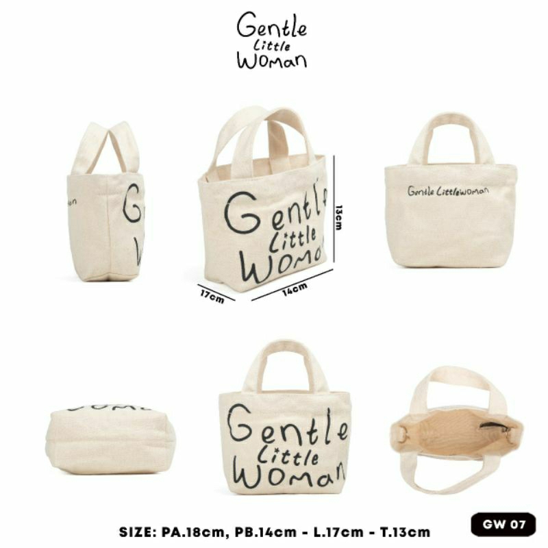 TOTE BAG LITTLE GENTLE WOMAN GW 07 IMPORT.