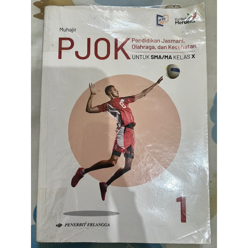 Buku PJOK Kelas X SMU Kurikulum Merdeka Penerbit Erlangga (Bekas).