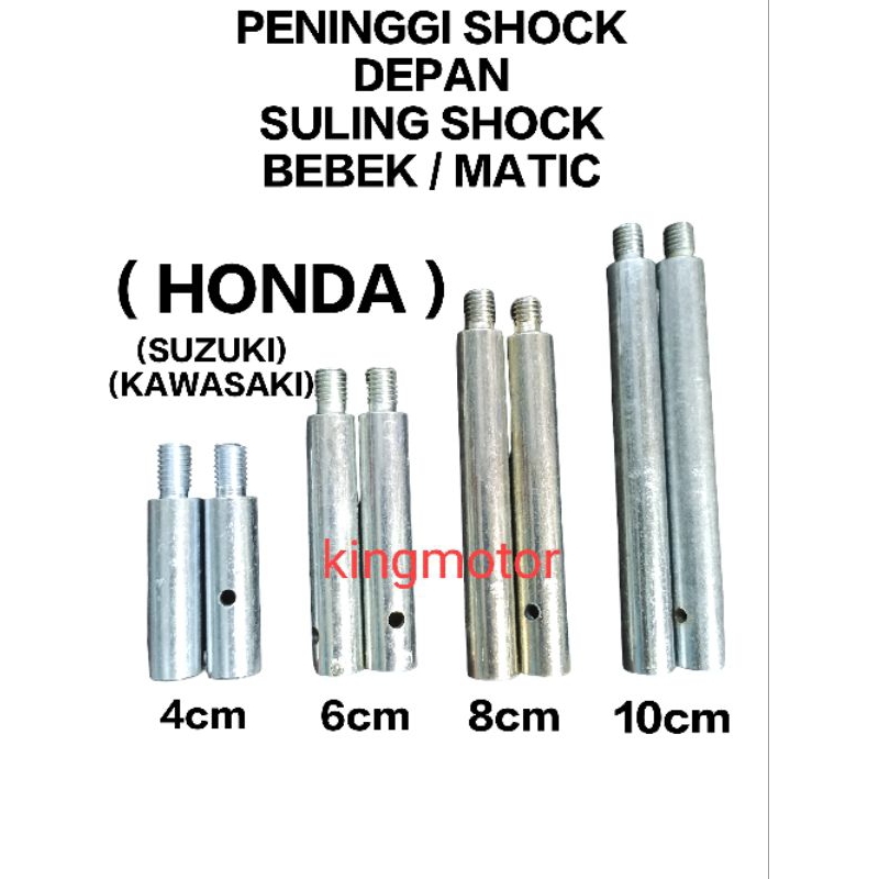 PENINGGI SHOCK DEPAN HONDA (HARGA SEPASANG) MOTOR SULING MATIC METIK BEBEK 4CM 6CM 8CM 10CM ALL UNIV