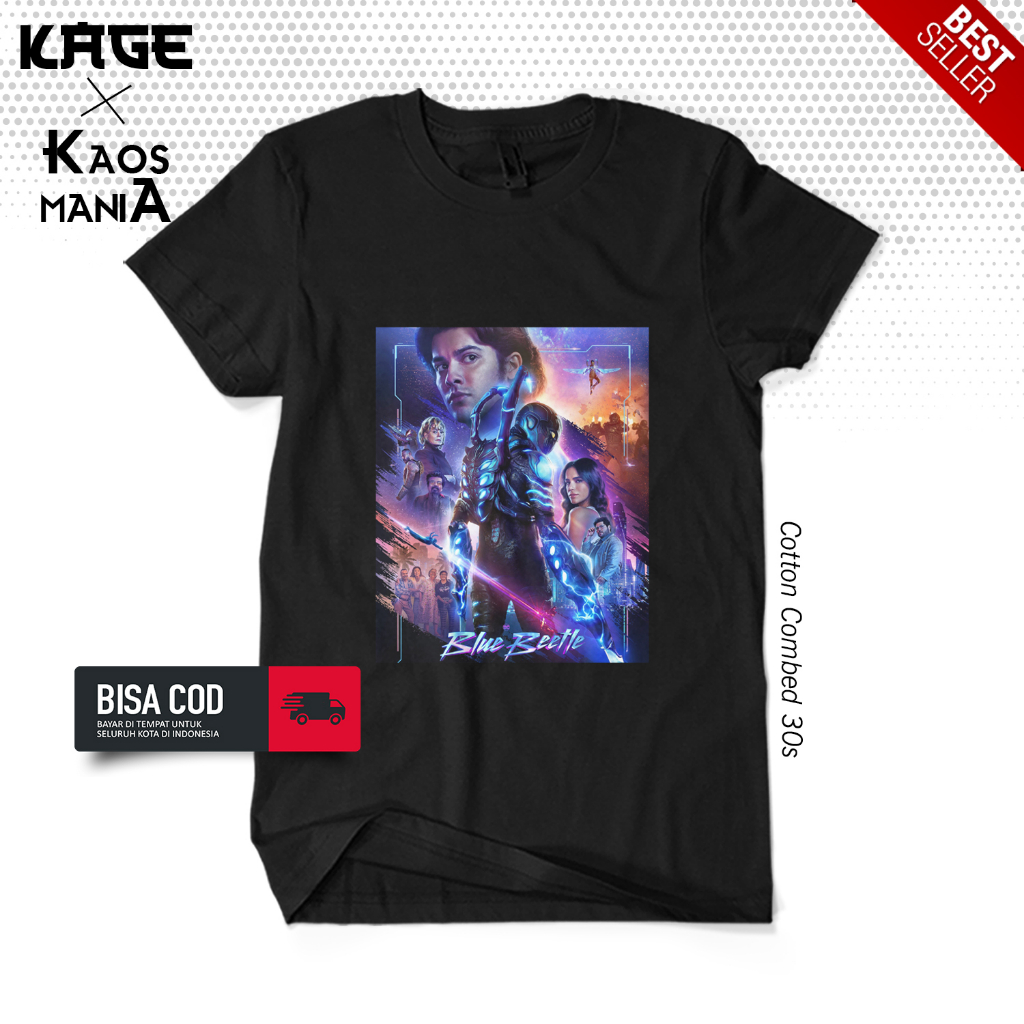 Baju Pria Distro FILM BLUE BEETLE - Kaos Film Indonesia KAOS KAGE