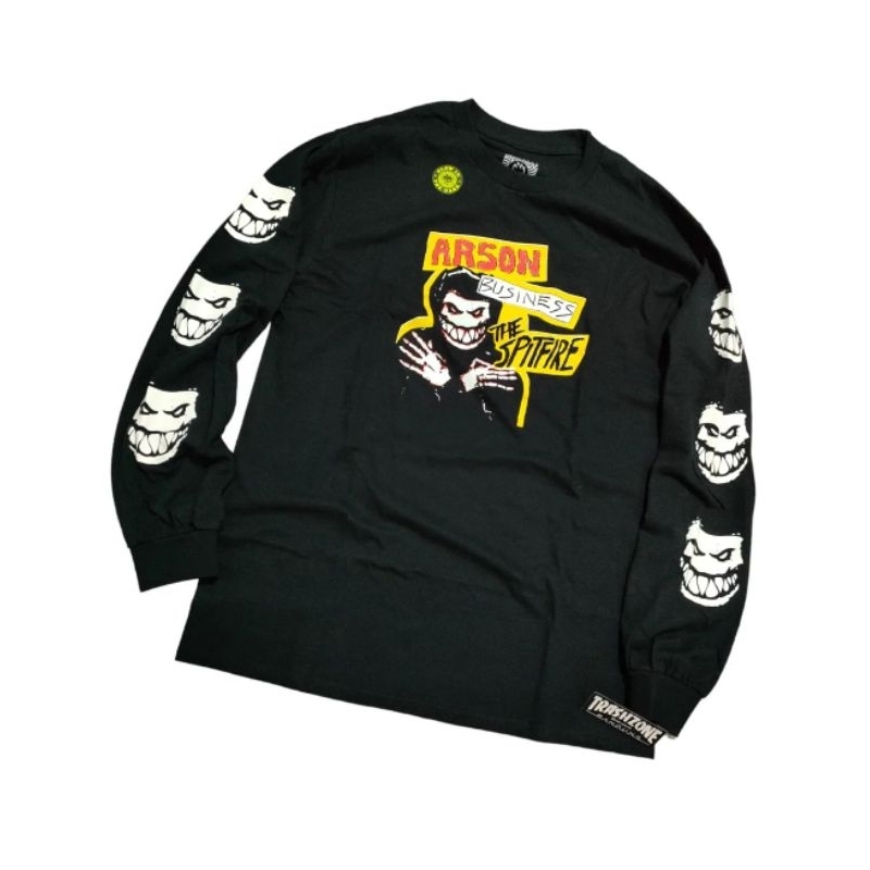 MISFITS X SPITFIRE - ARSON BUSINESS ( Glow In The Dark Print ) (L)  OFFICIAL MERCH