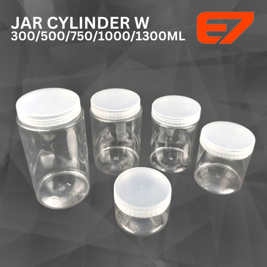 Toples Cylinder Tutup Lid Plastik Jar Botol Plastik 300ml s/d 1300ml