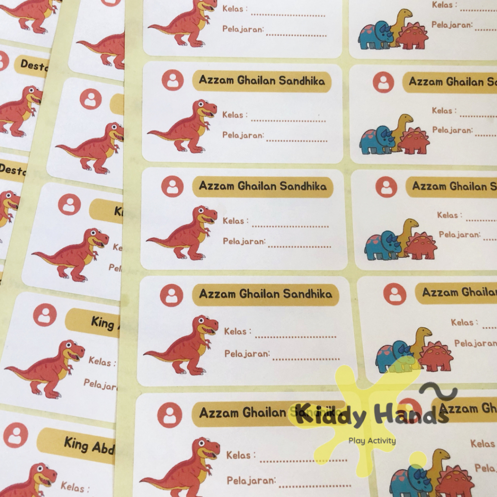 

Label Stiker Nama Buku Tulis dan Buku Paket Anak Costum Laki Laki Perempuan