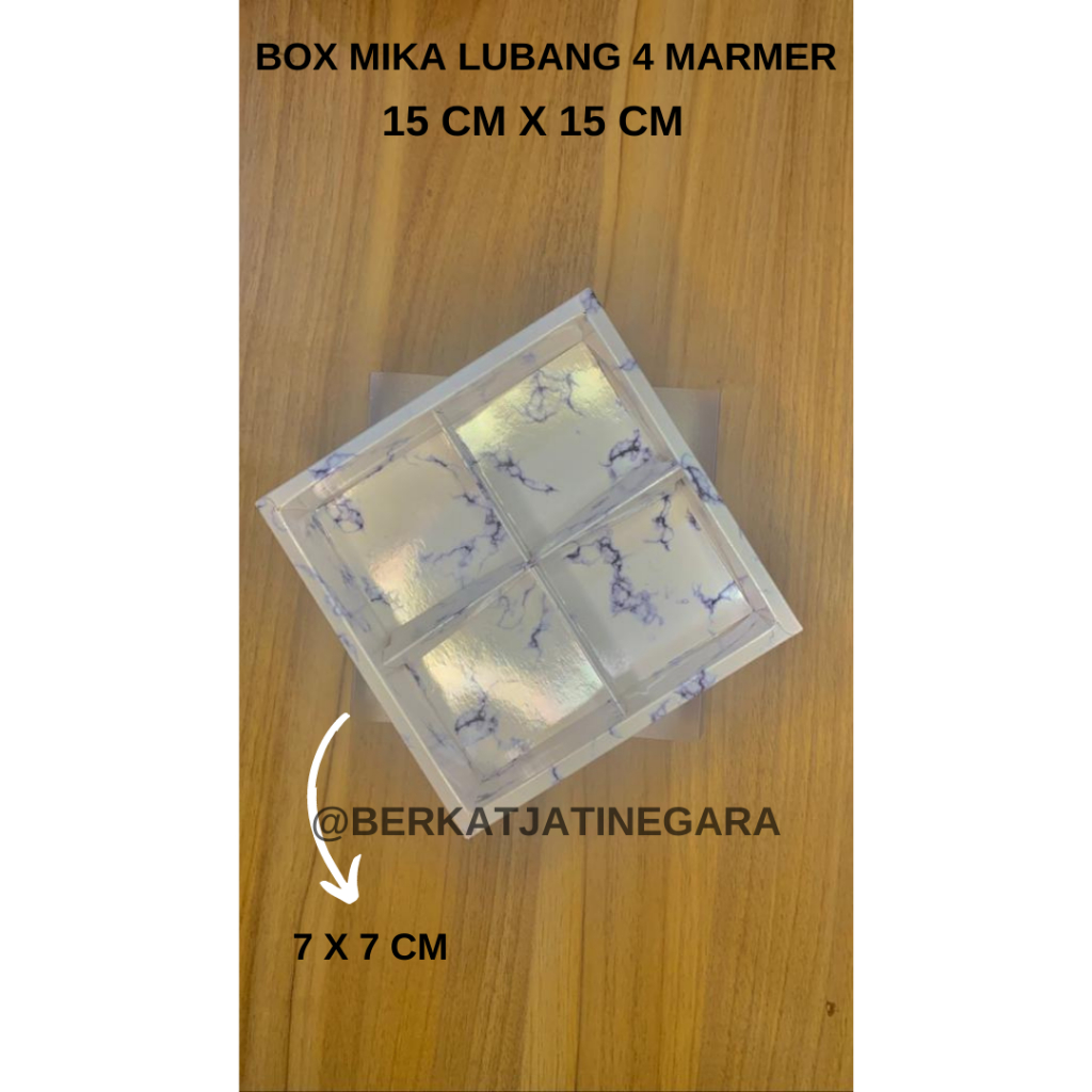

BOX/DUS/KOTAK/ BOX MIKA LUBANG MARMER/BOX KUE LUBANG MARMER/ PCS