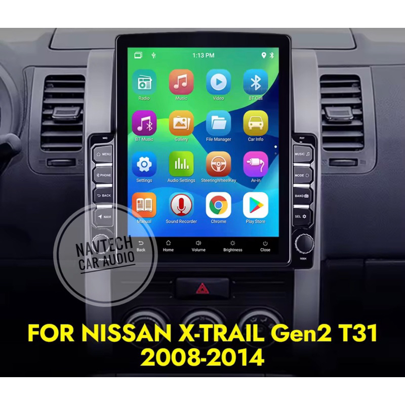 Head unit android Nissan xtrail T31 Tesla style 9.7 inch