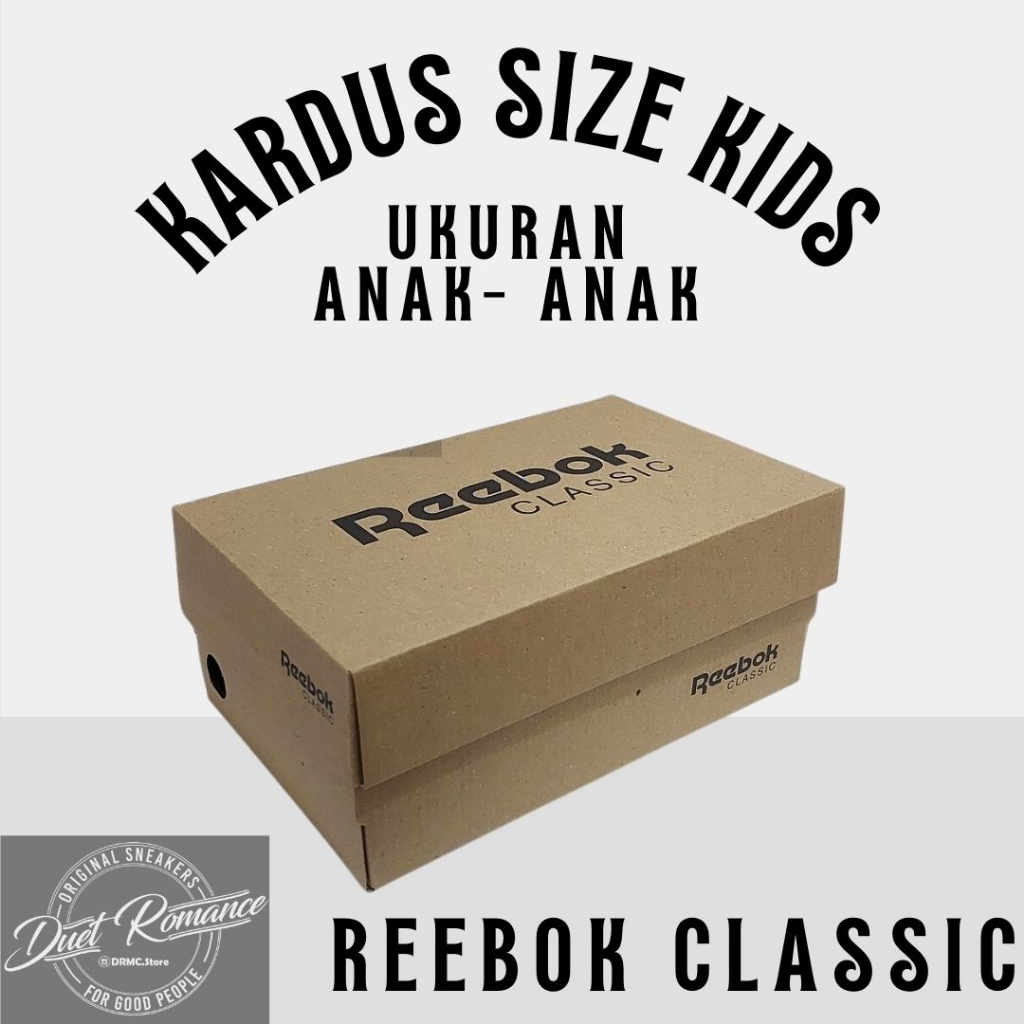 KOTAK BOX DUS INERBOX SEPATU KIDS REEBOK CLASSIC ANAK KRAFT DOFT MURAH
