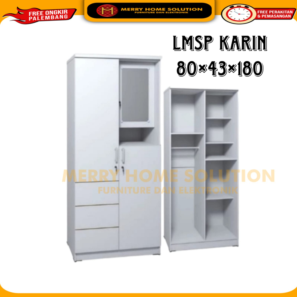 lemari pakaian lmsp karin 2 pintu lemari rias miniamlis gstar