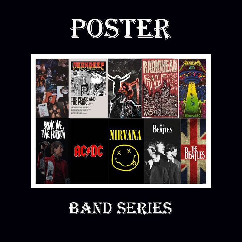 Poster Band Series Aesthetic | Poster Dinding Aesthetic