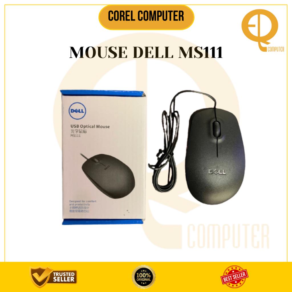 MOUSE DELL MS111 KABEL USB / DELL MS111 USB OPTICAL MOUSE WIRED / MOUSE DELL USB KABEL