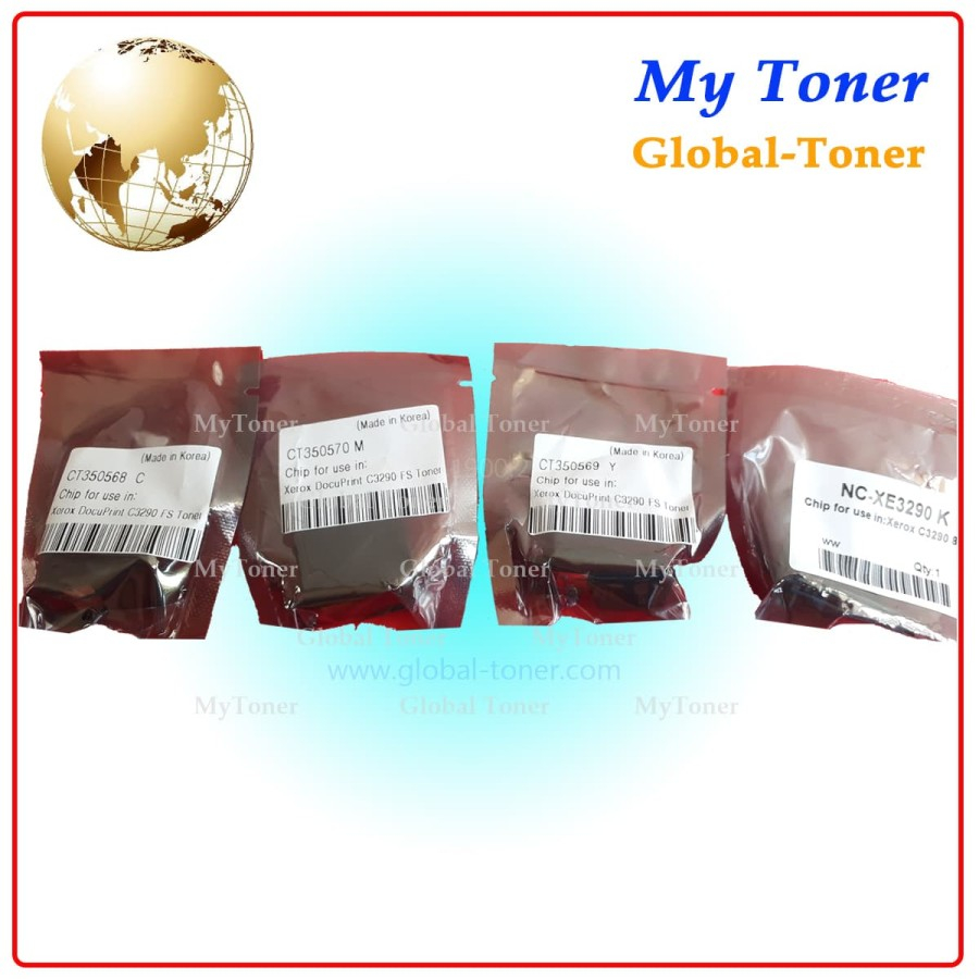 1SET CHIP TONER C3290 DC C3290fs C-3290 CT350567 CT350568 CT350569 CT350570