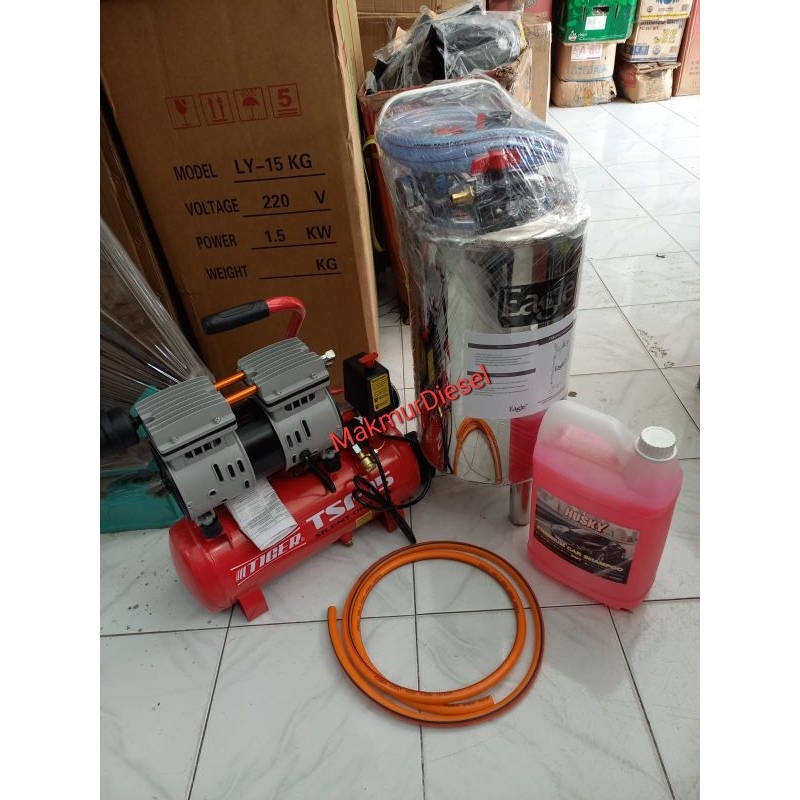 Paket Tabung Salju 20Ltr - Kompresor - Sabun Cuci Motor Mobil
