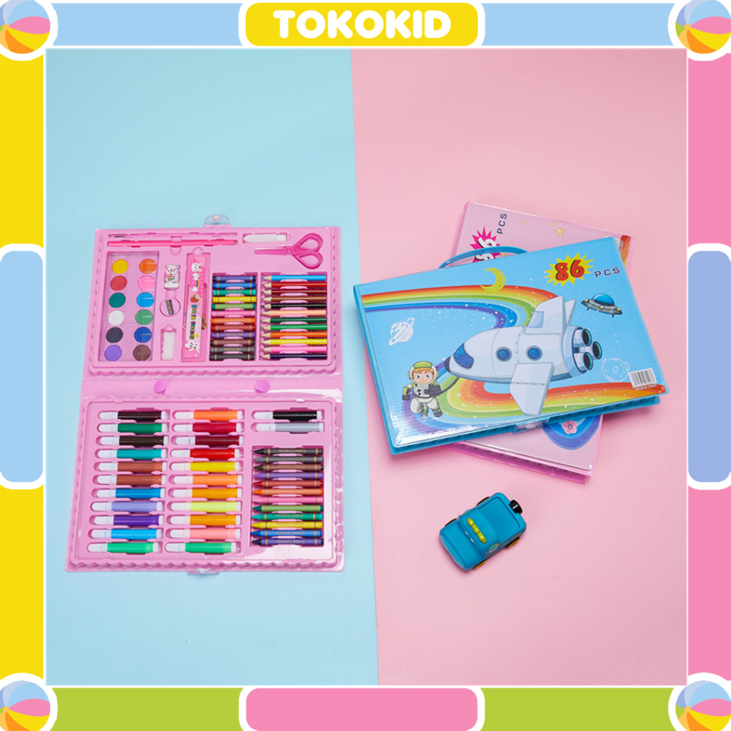 

Crayon Set 86 pcs / Krayon Set / Art Set / Perlengkapan Menggambar STY03