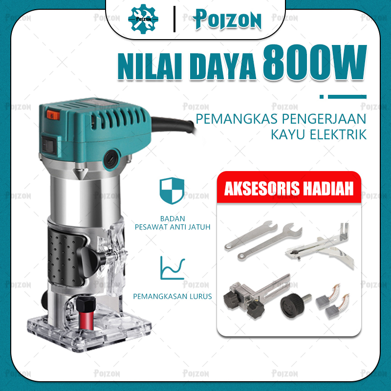 Poizon Mesin Gergaji Kayu Mini Pemotong Router Trimmer Profil Wood Trimmer Alat Pertukangan