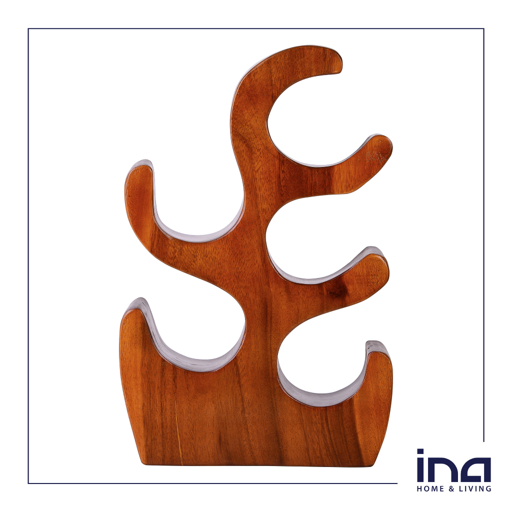 INAH&amp;L - Rak Wine Kayu Wooden Wine Rack Sanite