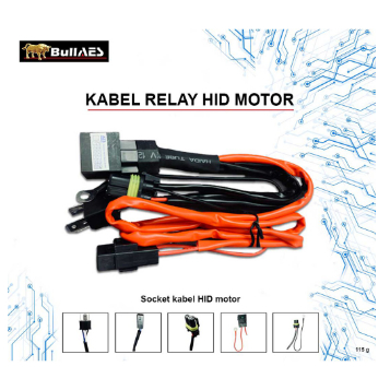 PROMO KABEL RELAY Set Biled HID MOTOR MERK AES -  MERAH