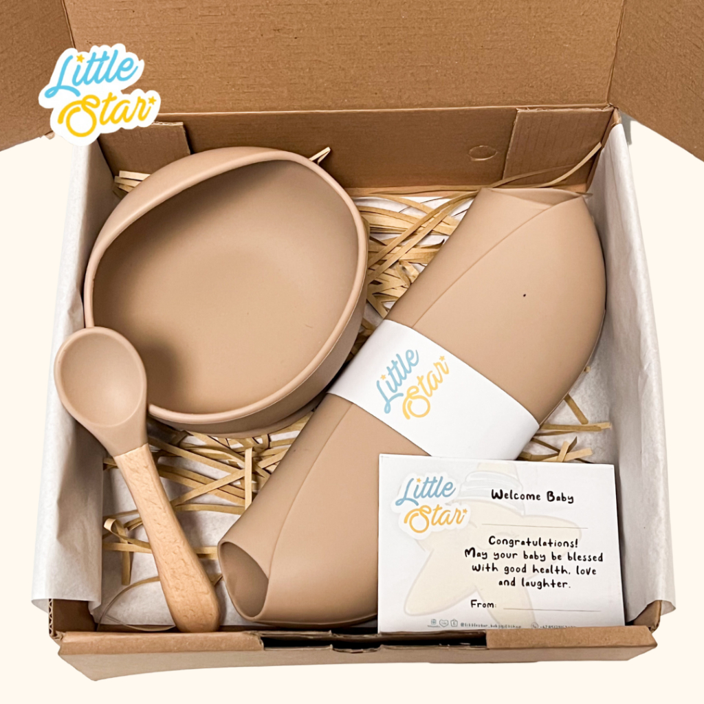 Hampers Newborn Baby Feeding Set Silicone Alat Makan Mpasi Bayi Gift Box Kado Lahiran Premium