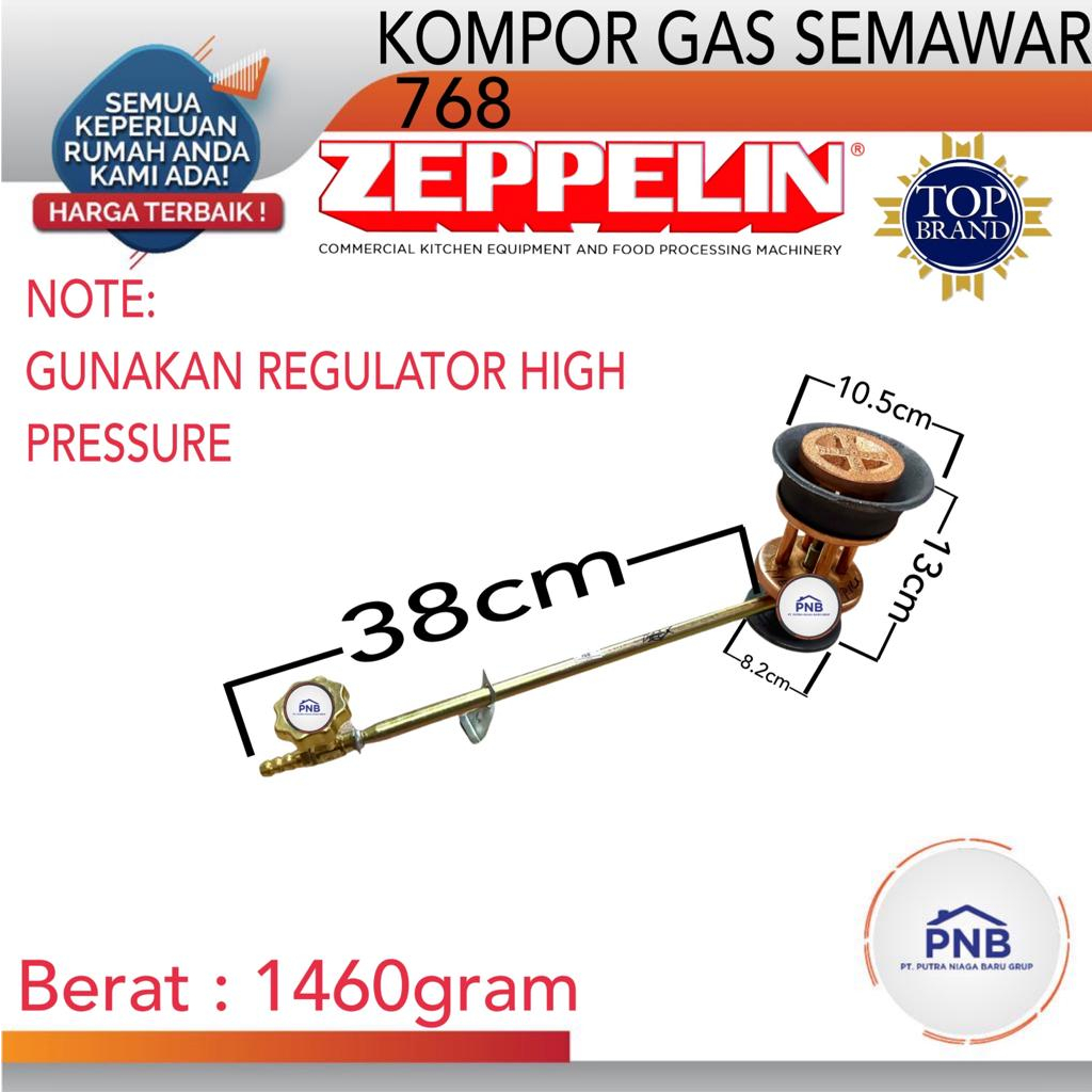 Kepala Kompor Semawar Gas Zeppelin 768