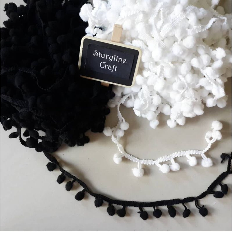 Renda Baso POMPOM / Renda BASO / Renda Pompom / renda bakso