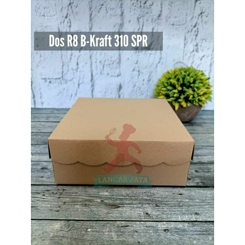 

Dos Coklat R8 B-Kraft 310 SPR / Kardus Nasi Kotak Isi Mika 4 @10 Lembar